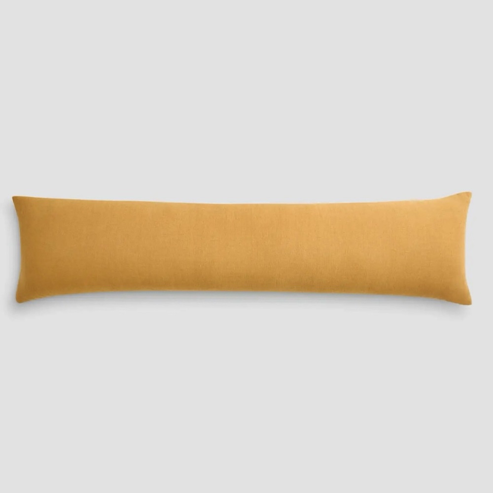 NWOT Quince European Linen Oversized Lumbar Pillow Cover in Golden Rod - Picture 5 of 5